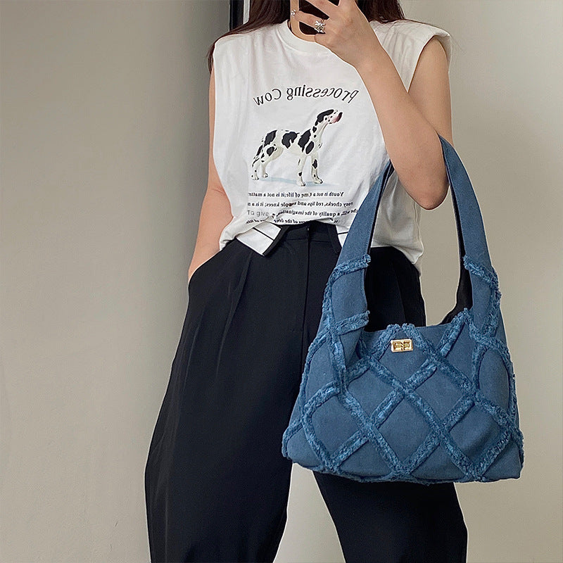 Chic Shoulder Denim Bag