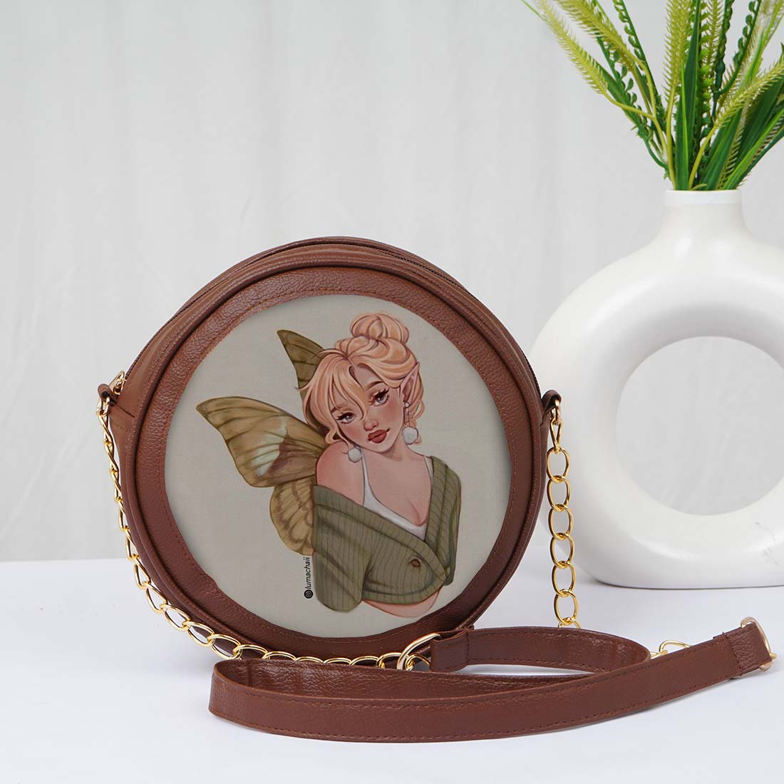 Twilight Fae Personalized Round Sling Bag