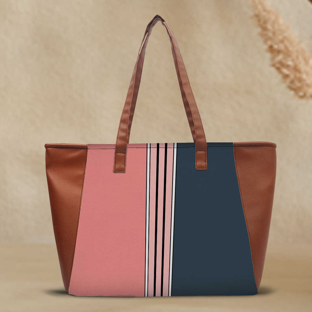 Parallel Chic Shopper Shoulder Tote Bag