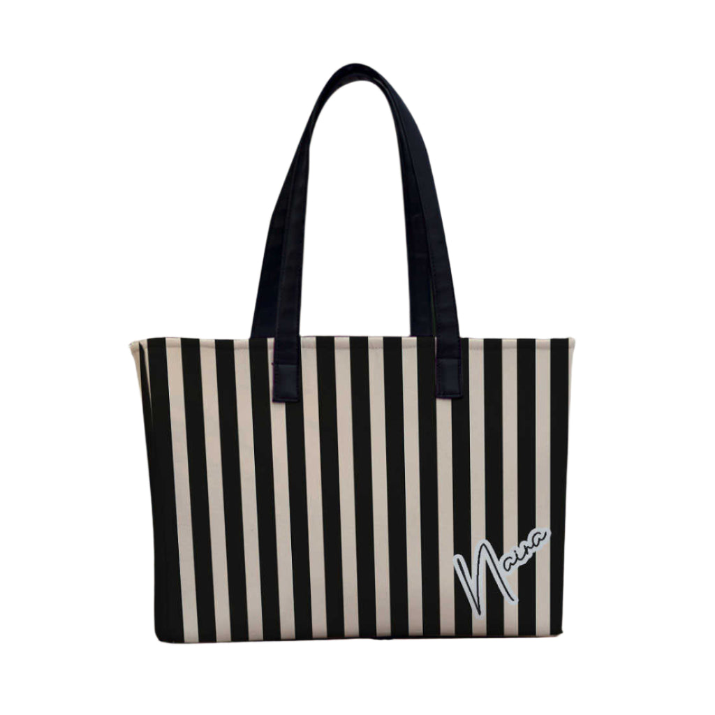 Strip printed Women's Office Bag