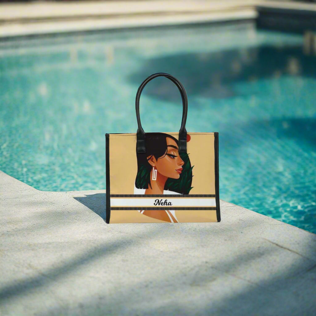 Noir Luxe Personalised Box Tote Bag