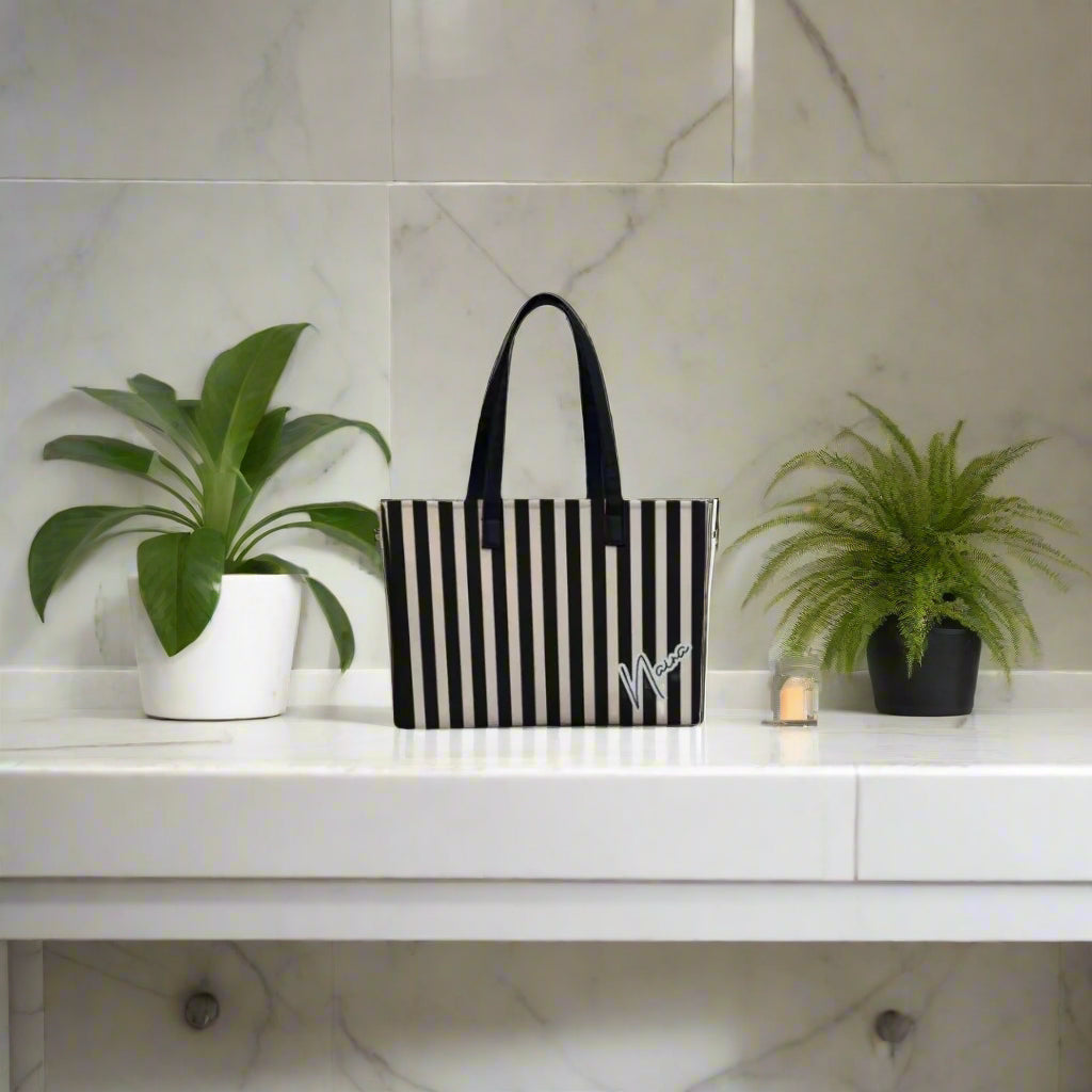 Strip printed Women's Office Bag