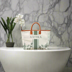 Verdant Luxe Floral Printed Personalised Luna Handbag