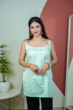 Green Noodle Strap Kurti