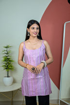Lavender Noodle Starp Kurti