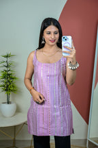 Lavender Noodle Starp Kurti
