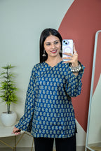 Blue Bell Sleeve Kurti