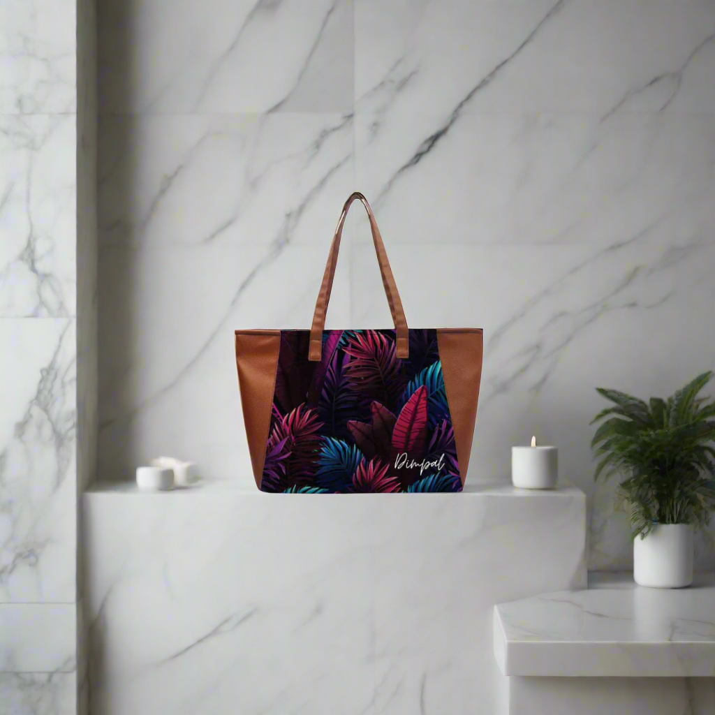 Fern Whisper Personalized Shopper Shoulder Bag