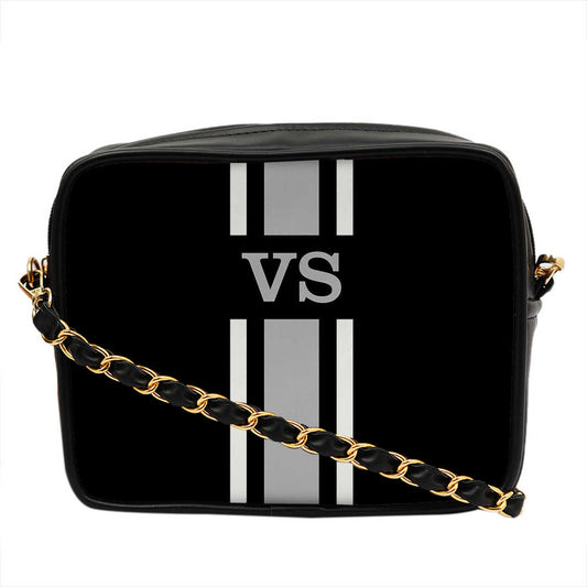 Customized Black Striped Sling Bag